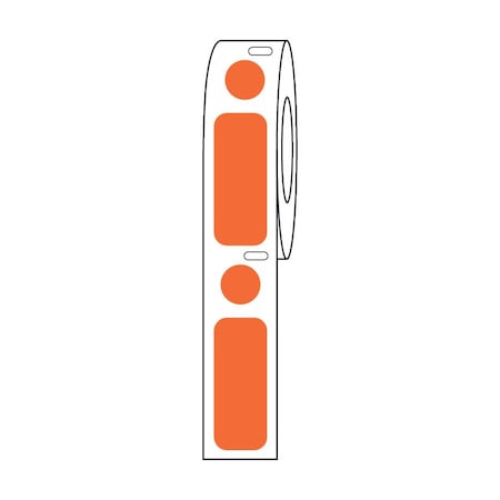 Label/Dot Combo Roll, Cryo, Direct Thermal, 33x13mm & 9.5mm Dot, For 2.0mL Tubes, Red, 500PK